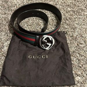 Men - brown Gucci belt